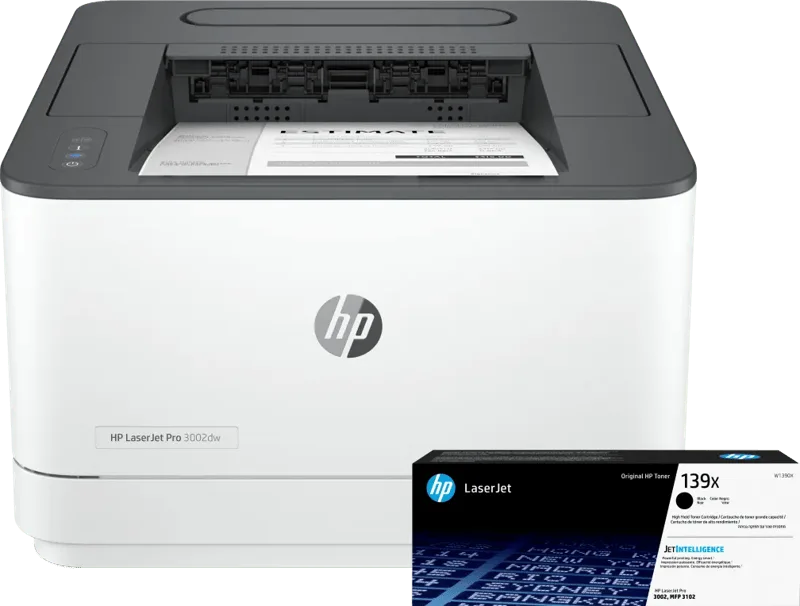 LaserJet Pro 3002dw + 1 extra zwarte XL toner de HP – photo produit