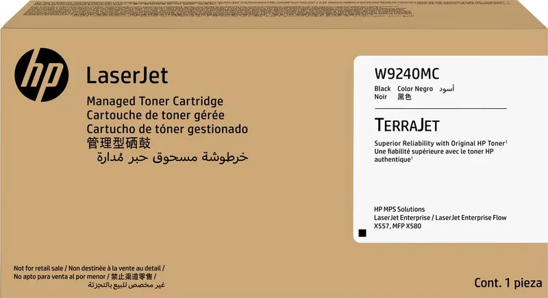 LaserJet W9240MC Managed originele -tonercartridge von HP in Schwarz – Produktfoto