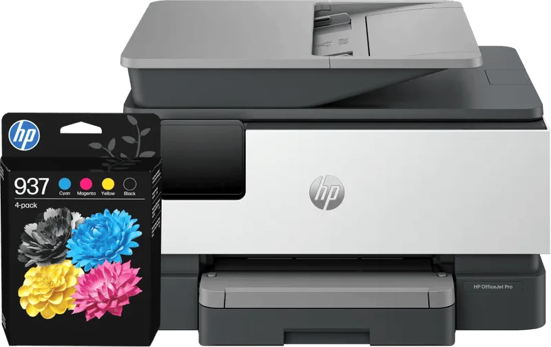 OfficeJet Pro 9120e + 1 set extra cartridges fra HP – produktbillede