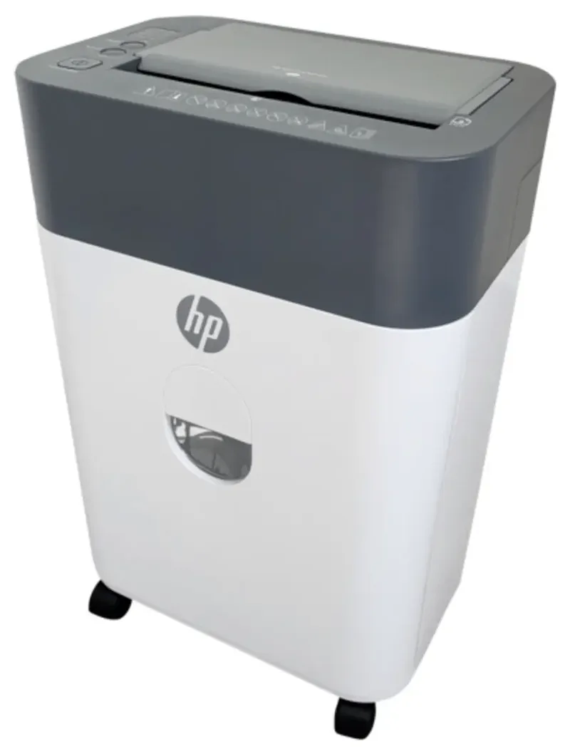 OneShred Auto 100CC Aktenvernichter 100 Blatt Partikelschnitt P-4 17 l Vernichtet auch Kreditkarten by HP – product photo