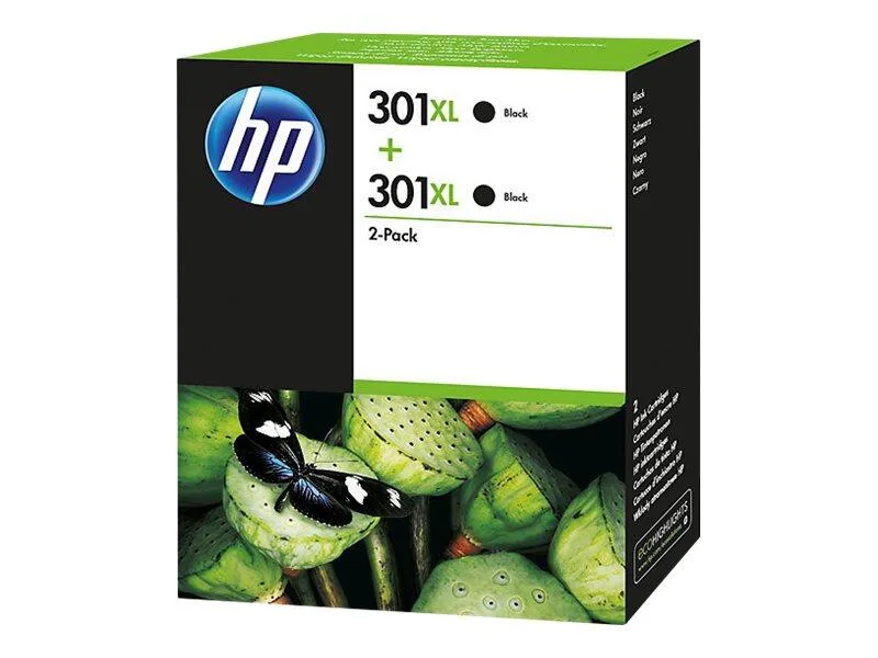 Original 301 Druckerpatronen - Doppelpack schwarz (D8J45AE) fra HP – produktbillede