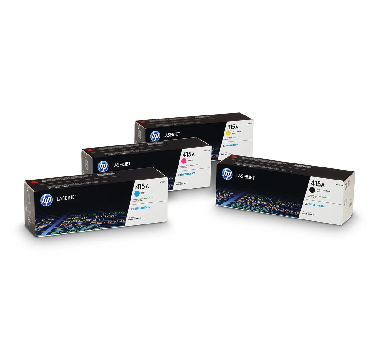 Original 415A Toner - 4er Multipack (W2031A, W2033A, W2032A, W2030A) från HP – produktbild