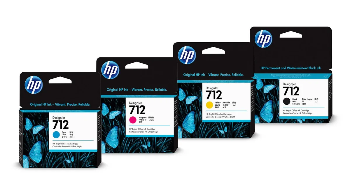 Original 711 Druckerpatronen - 4er Multipack (CZ130A, CZ131A, CZ132A, CZ133A) de HP – photo produit
