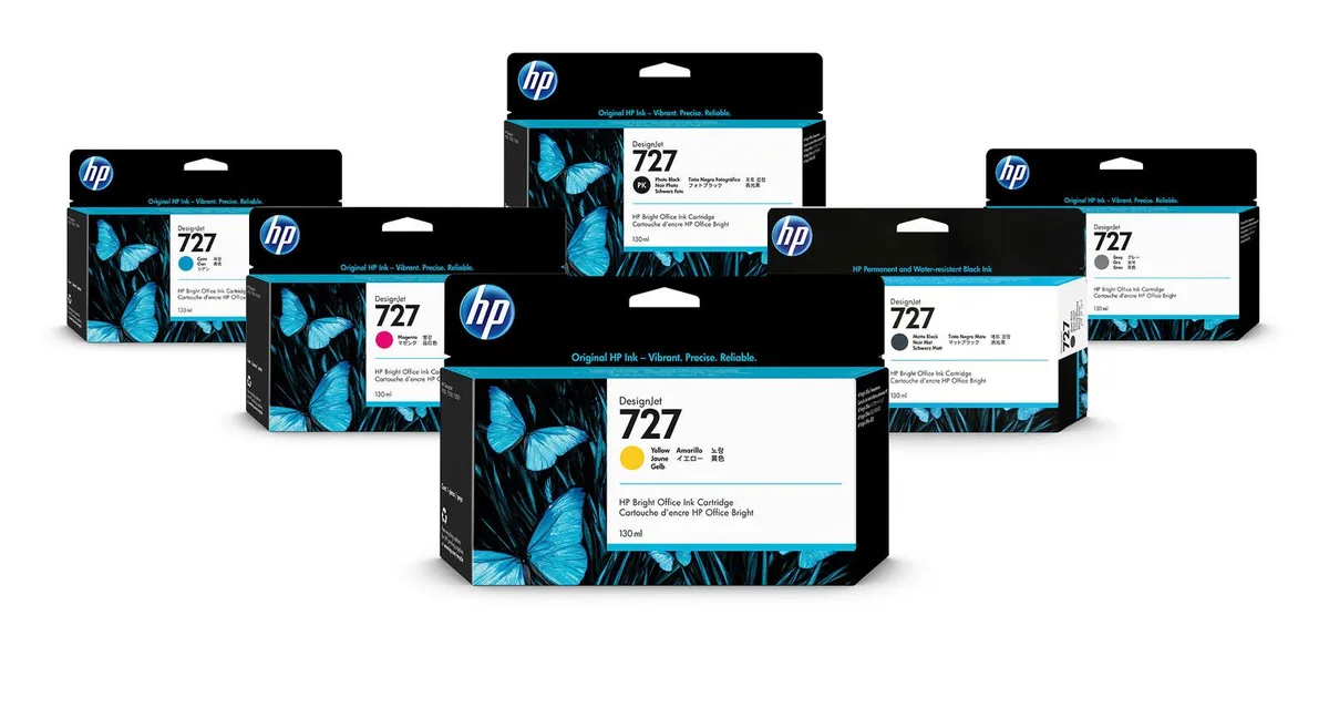 Original 727 Druckerpatronen - 6er Multipack de HP – photo produit
