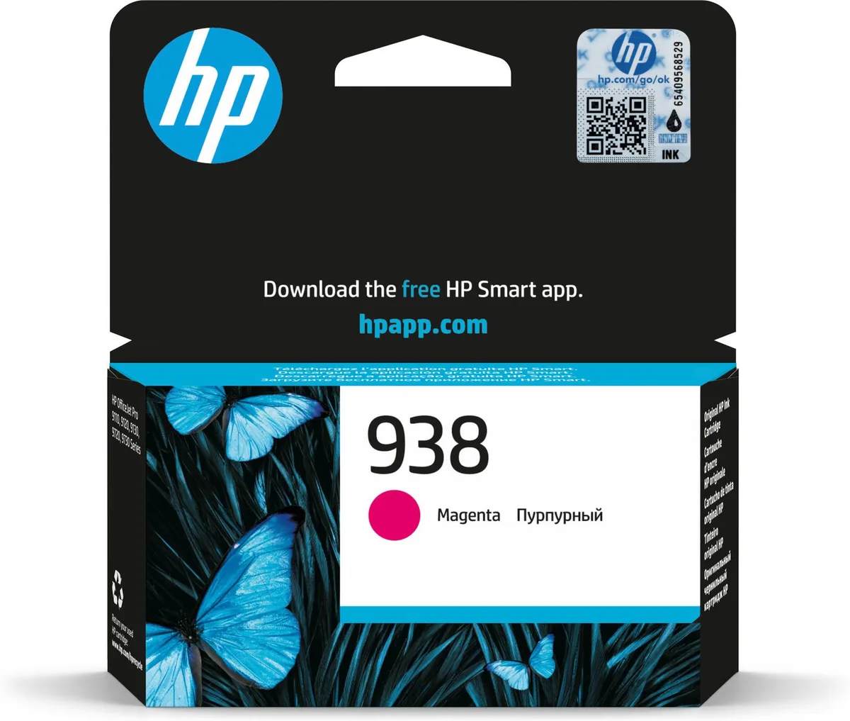 Original 938 Druckerpatrone - magenta (4S6X6PE) från HP – produktbild