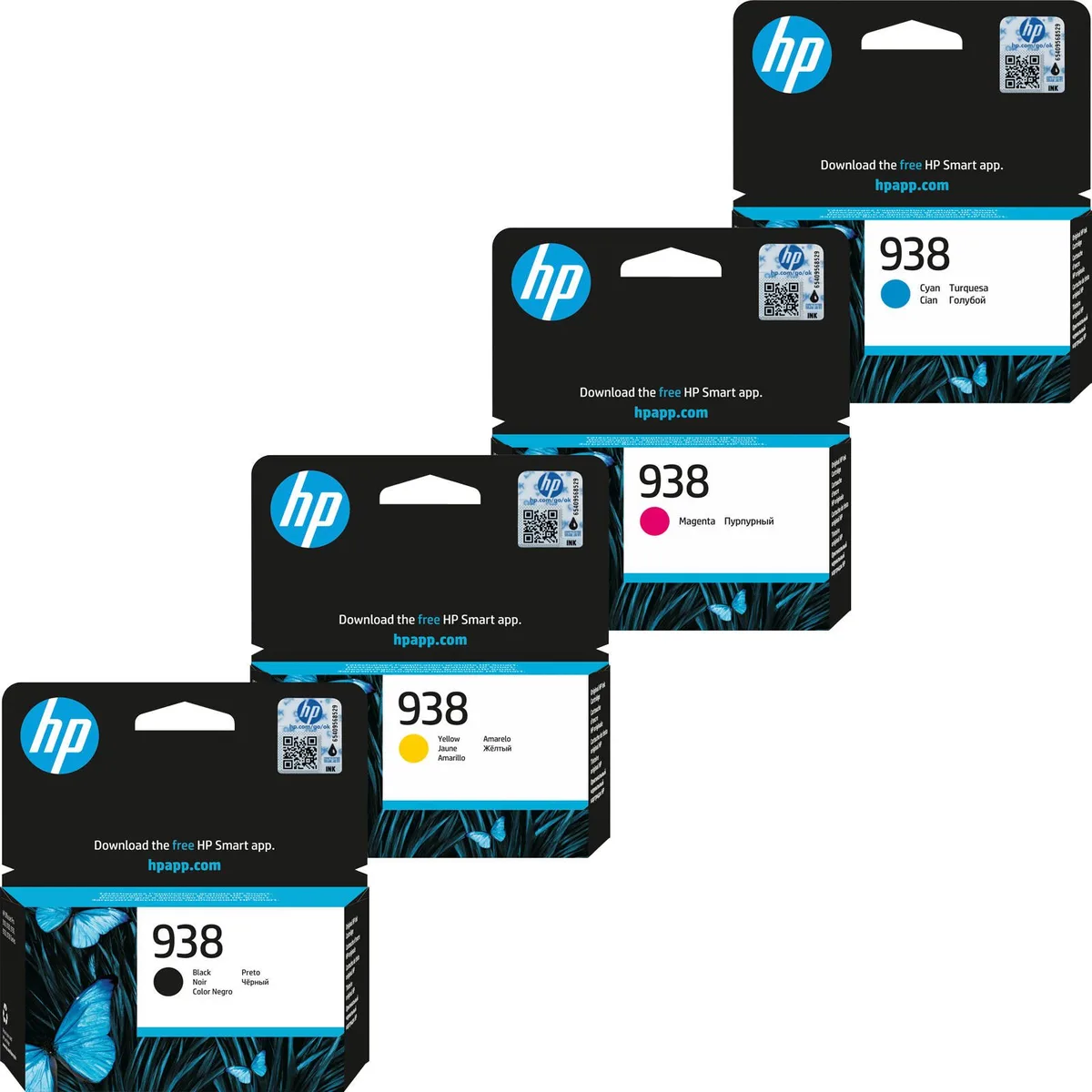 Original 938 Druckerpatronen - 4er Multipack CMYK från HP – produktbild