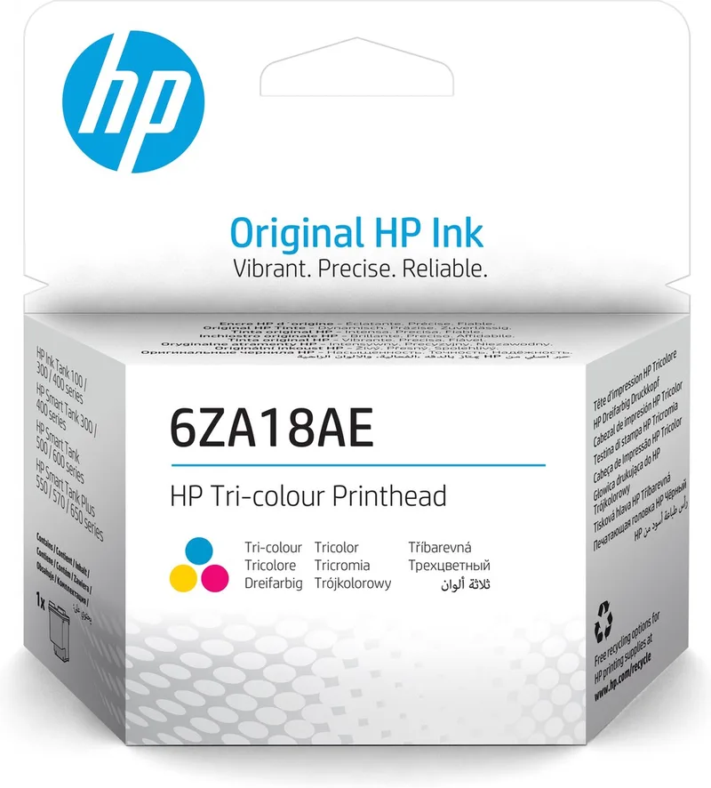 Original Ink Cartridge HP 6ZA18AE Tricolour by HP in Cyaan, Magenta, Yellow – product photo