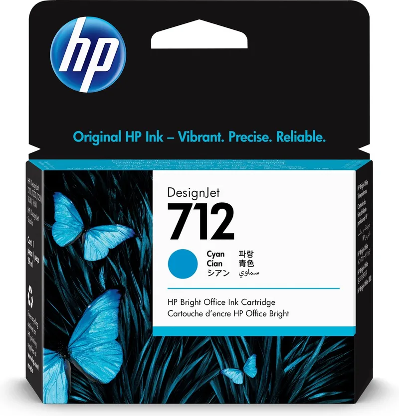Original Ink Cartridge HP 712 Cyan by HP in Cyaan – product photo