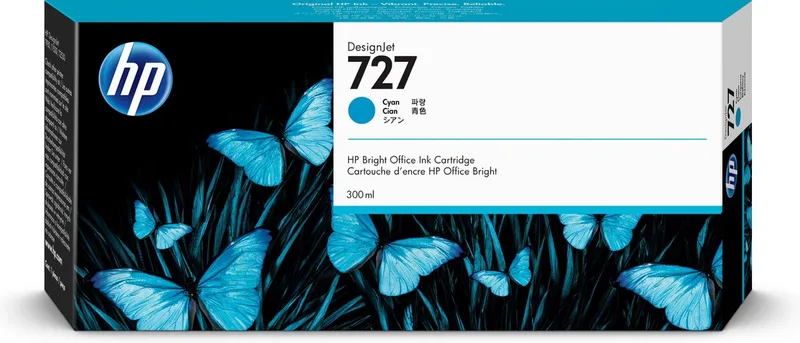 Original Ink Cartridge HP 727 Cyan de HP en Cyaan – photo produit