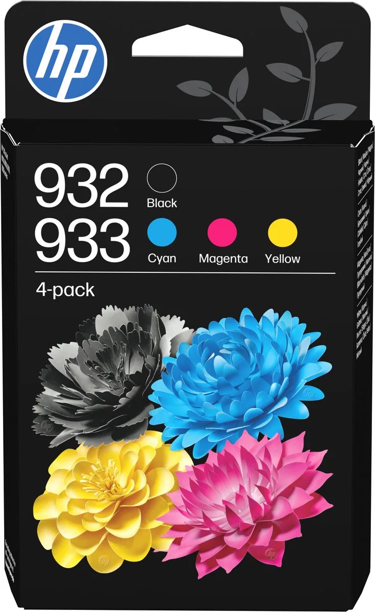 Original Ink Cartridge HP 932/933 Multicolour / 6ZC71AE de HP en Noir, Cyaan, Magenta, Jaune – photo produit