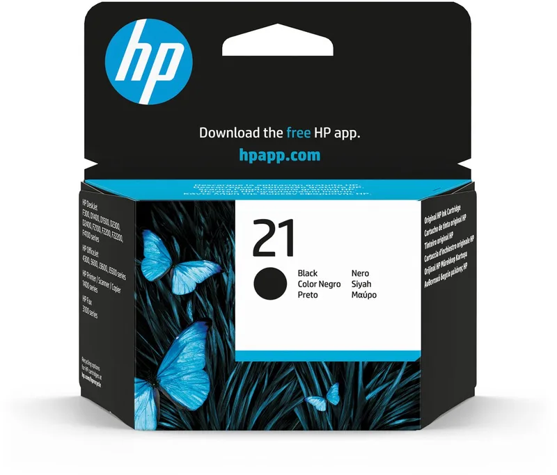 Original Ink Cartridge HP T21 Black de HP en Noir – photo produit