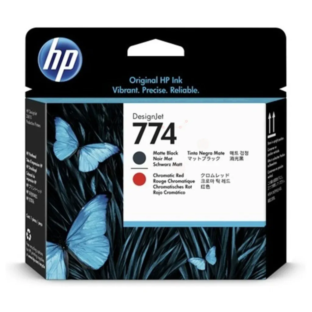 Blækpatron, matte sort/rød fra HP – produktbillede