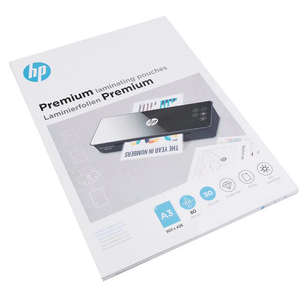 Premium Laminierfolien glänzend 50er Pack für A3 80 micron van HP – productfoto