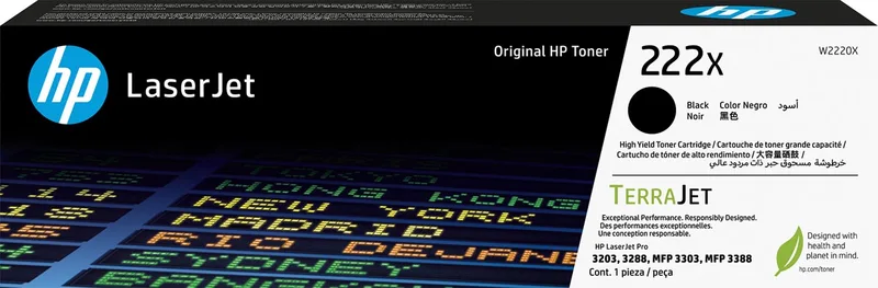 toner 222X, 3.200 pagina's, OEM W2220X, zwart by HP – product photo