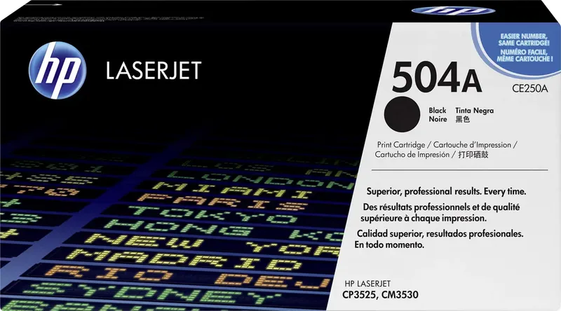 Toner 504A Original Schwarz 5000 Seiten CE250A by HP – product photo