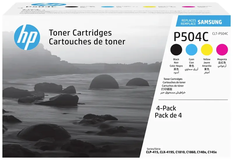 Toner CLT-P504C Original Kombi-Pack Schwarz, Cyan, Magenta, Gelb 2500 Seiten SU400A by HP – product photo