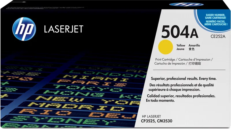 Toner HP 504A Yellow de HP en Jaune – photo produit