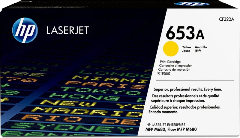 Toner HP 653A Yellow fra HP i Gul – produktbillede