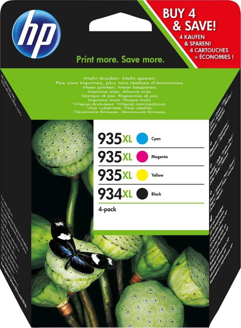 X4E14AE - 934XL/935XL - Inktcartridge MultiPack von HP in Gelb – Produktfoto