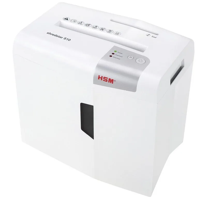 Aktenvernichter HSM shredstar S10 Aktenvernichter 10 Blatt Streifenschnitt 6 mm P-2 18 de HSM en Blanc – photo produit