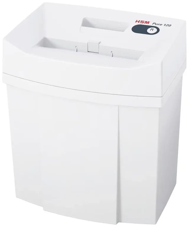 Pure 120 Aktenvernichter 6 Blatt Partikelschnitt 4 x 25 mm P-3 20 l Vernichtet auch Heftklammern, Kreditkarten, Büroklammern