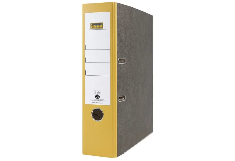 Aktenordner Ordner Wolkenmarmor - DIN A4, 8 cm Rückenbreite by Idena in Yellow – product photo