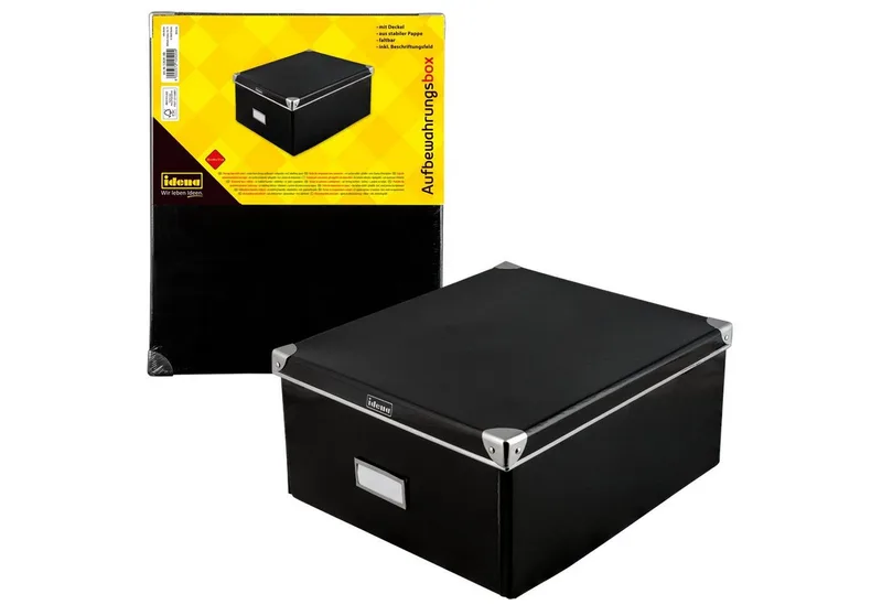 Aufbewahrungsbox Aufbewahrungsbox mit Deckel - 36 x 28 x 17 cm by Idena in Black – product photo