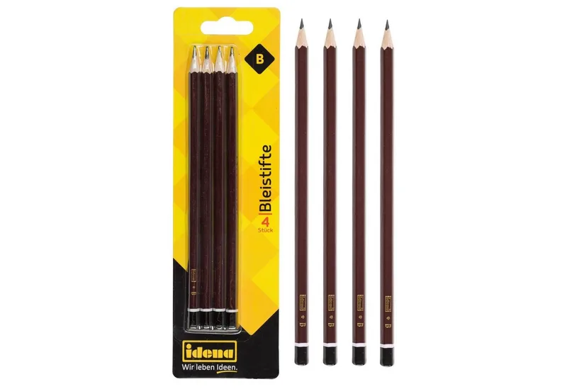 Bleistift Bleistifte - 4 Stück, Härtegrad B by Idena in Brown – product photo