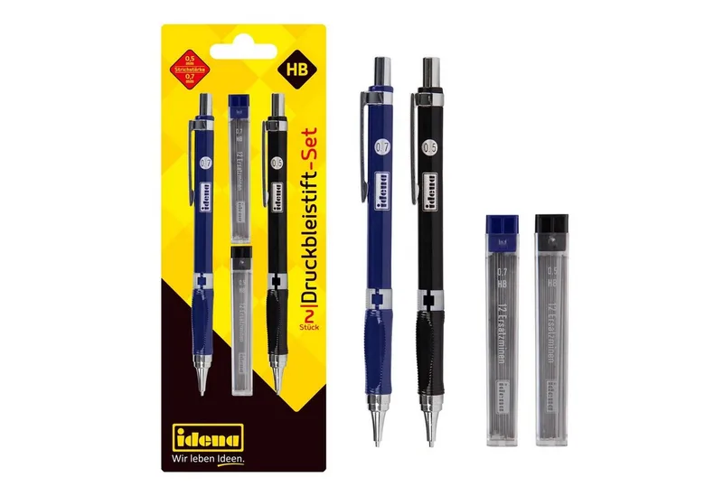 Druckbleistift Idena 12145 - Druckbleistift-Set, 2 Stück, 0,5 und 0,7 mm, mit jeweils by Idena in Blue, Black – product photo