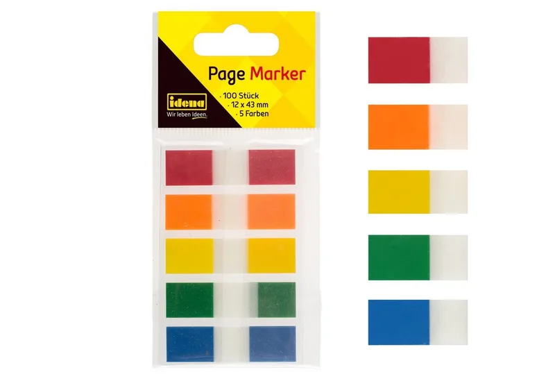 Haftnotizblock Idena 312732 - Page Marker Strips, mehrfarbig, 1 Stück de Idena en Multicolore – photo produit