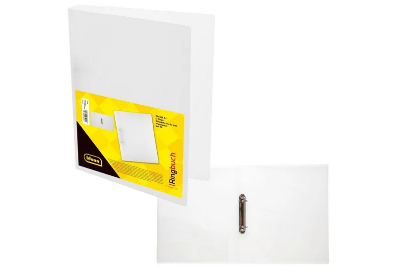 Hefter Idena 224335 - Ringbuch DIN A4, aus PP, 2 Ringe, 35 mm Rückenbreite de Idena en Blanc – photo produit