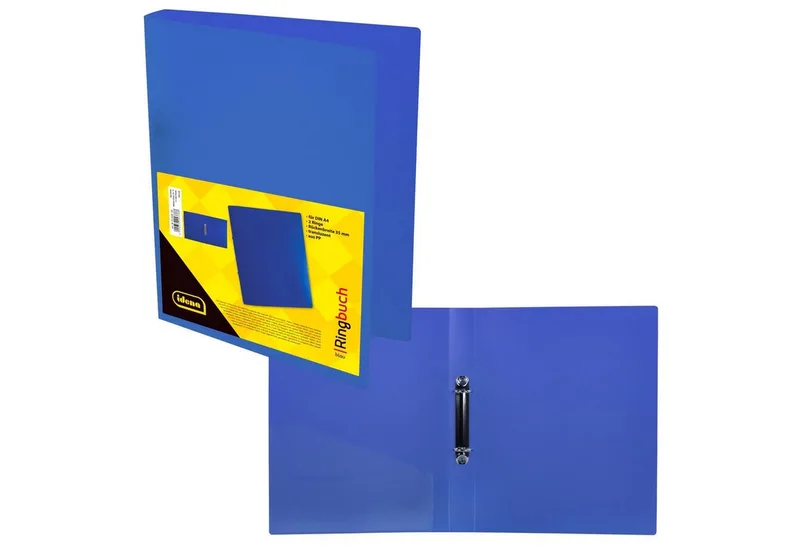 Hefter Idena 224338 - Ringbuch DIN A4, aus PP, 2 Ringe, 35 mm Rückenbreite by Idena in Blue – product photo