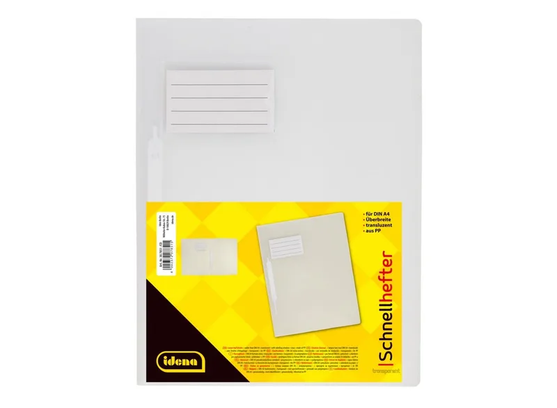 Hefter Idena 307851 - Schnellhefter für DIN A4, mit Überbreite, aus Polypropy by Idena in White – product photo