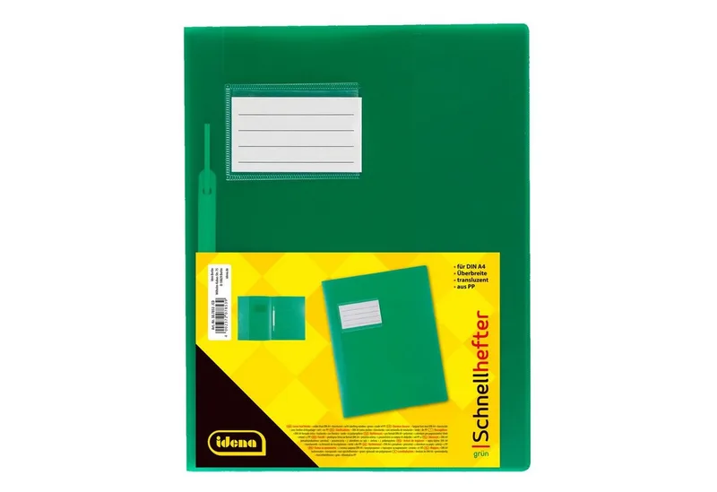 Hefter Idena 307853 - Schnellhefter für DIN A4, mit Überbreite, aus Polypropy van Idena in Groen – productfoto