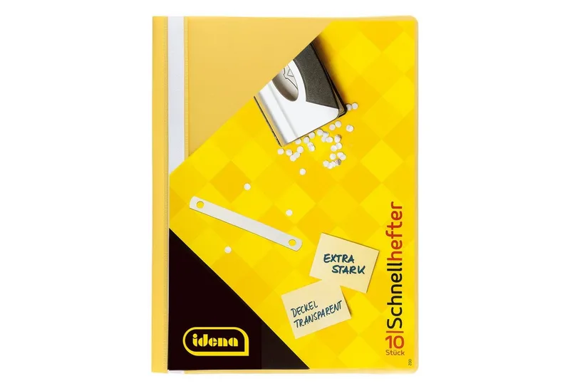 Hefter Idena Schnellhefter A4 PP extra stark von Idena in Gelb – Produktfoto