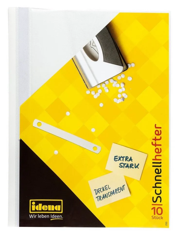 Hefter Idena Schnellhefter A4 PP extra stark fra Idena i Hvid – produktbillede