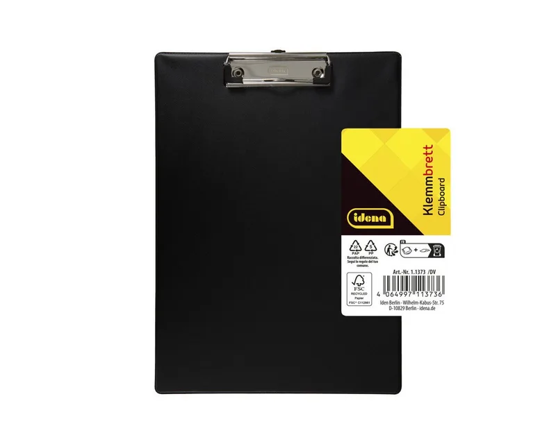 Konferenzmappe Idena Klemmbrett PVC beschichtet schwarz DIN A4 by Idena – product photo