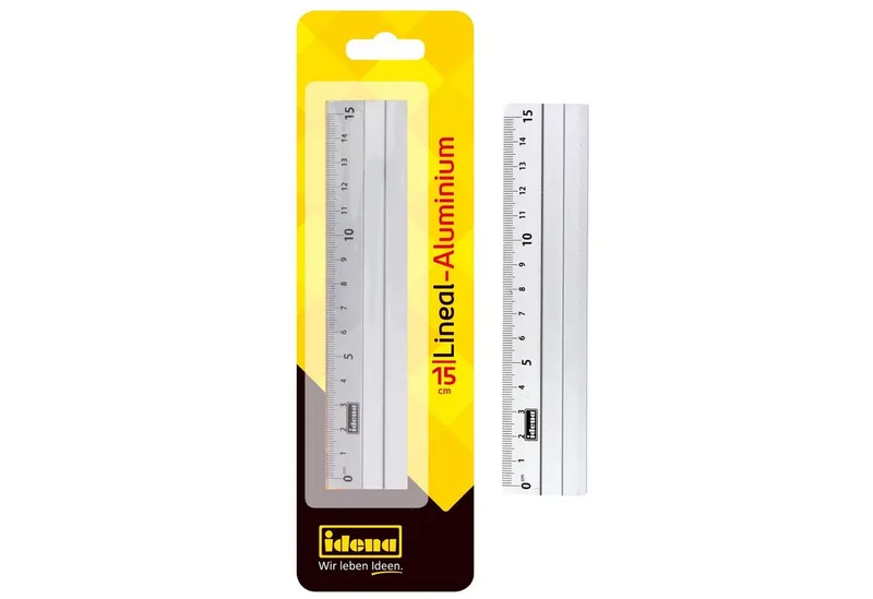 Lineal Idena 602121 - Alu - Lineal, 15 cm, silber, 1 Stück de Idena en Argent – photo produit