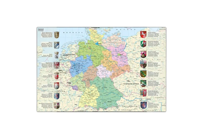 Schreibtischunterlage Idena Schreibunterlage PP 58,5x38,5cm Deutschland de Idena en Multicolore – photo produit
