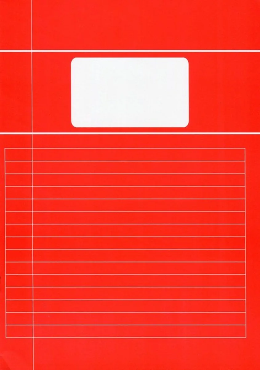Benza Basic Schriften Lijn A4 - 5 stuks fra Interstat i Rød – produktbillede