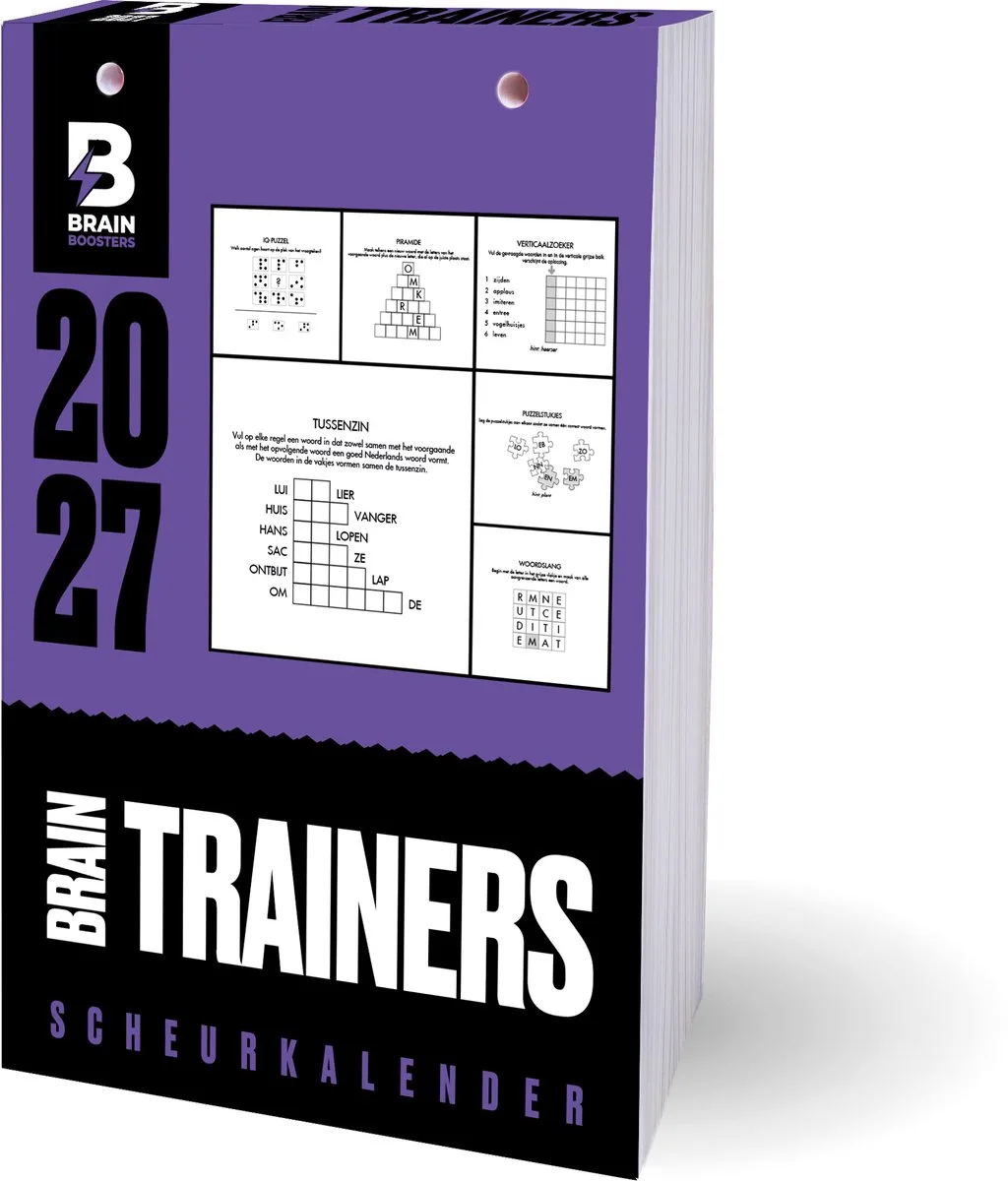 Braintrainer Scheurkalender 2027 fra Interstat i Lilla – produktbillede