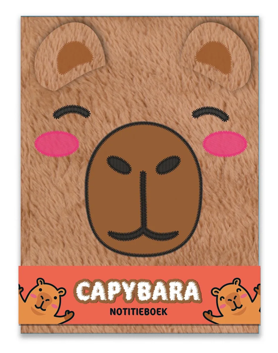 Capybara Pluche Notitieboek A5 fra Interstat – produktbillede