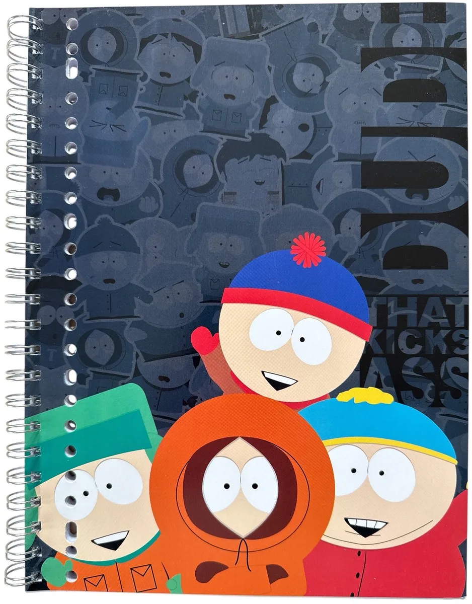Collegeblok A4 gelinieerd “South Park” – 80 pagina’s, spiraalbinding de Interstat en Multicolore – photo produit