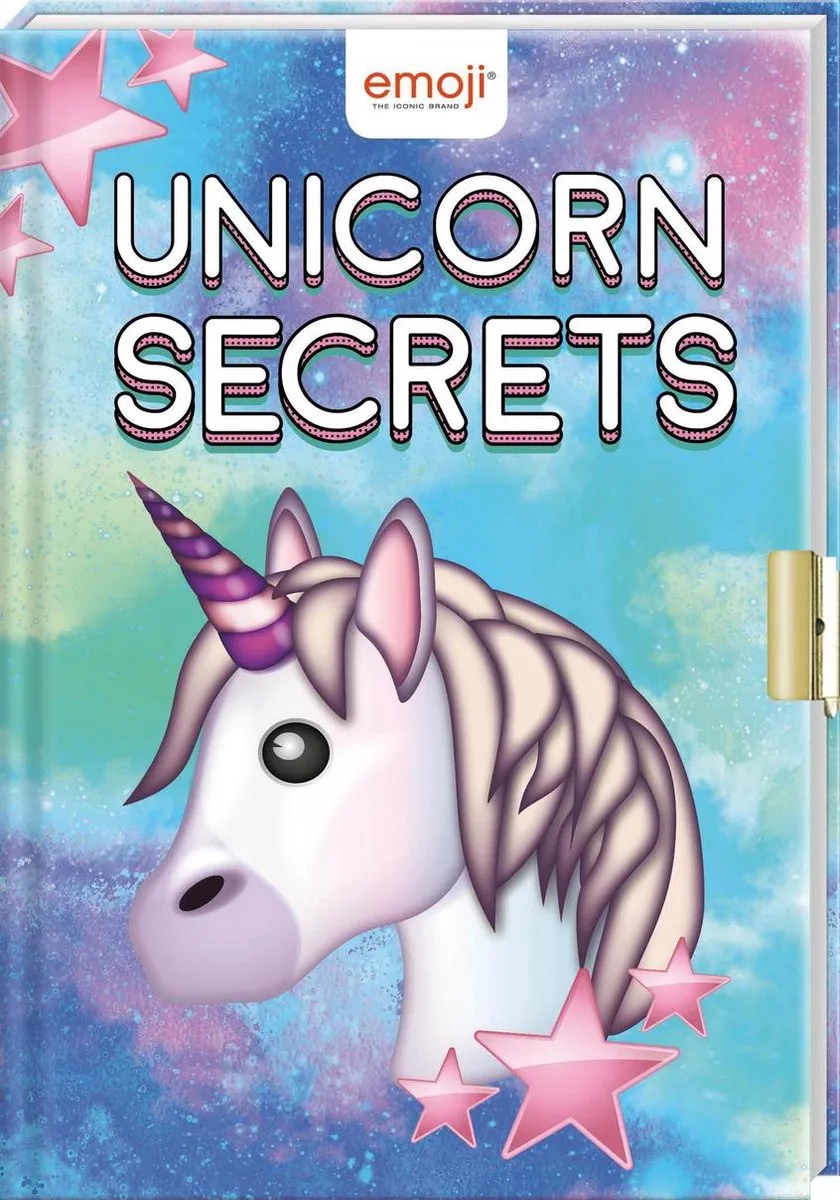 Dagboek - Emoji Unicorn van Interstat in Blauw – productfoto