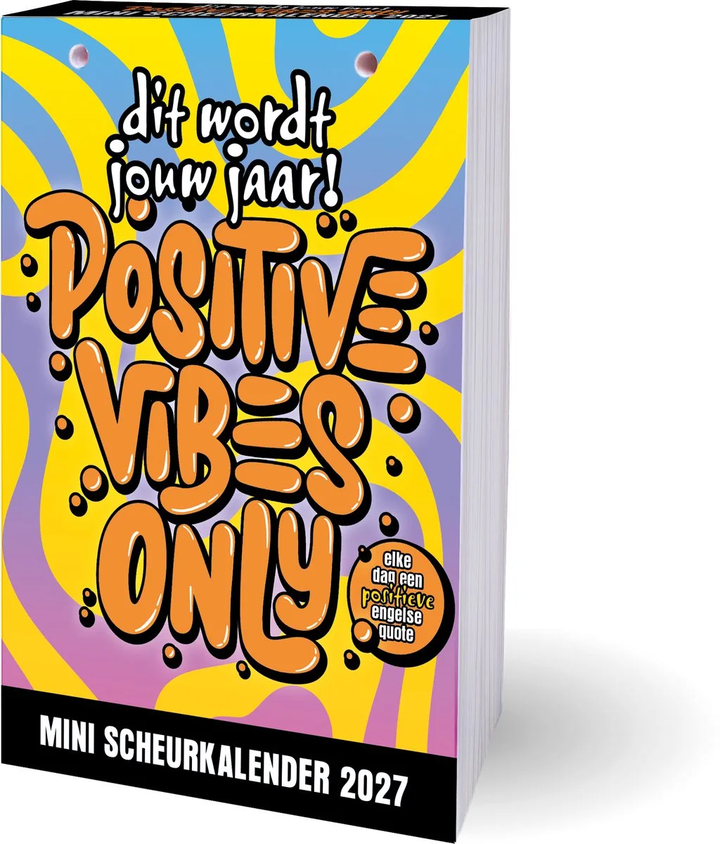 Dit wordt jouw jaar! Positive vibes only mini scheurkalender - 2027 de Interstat en Orange – photo produit