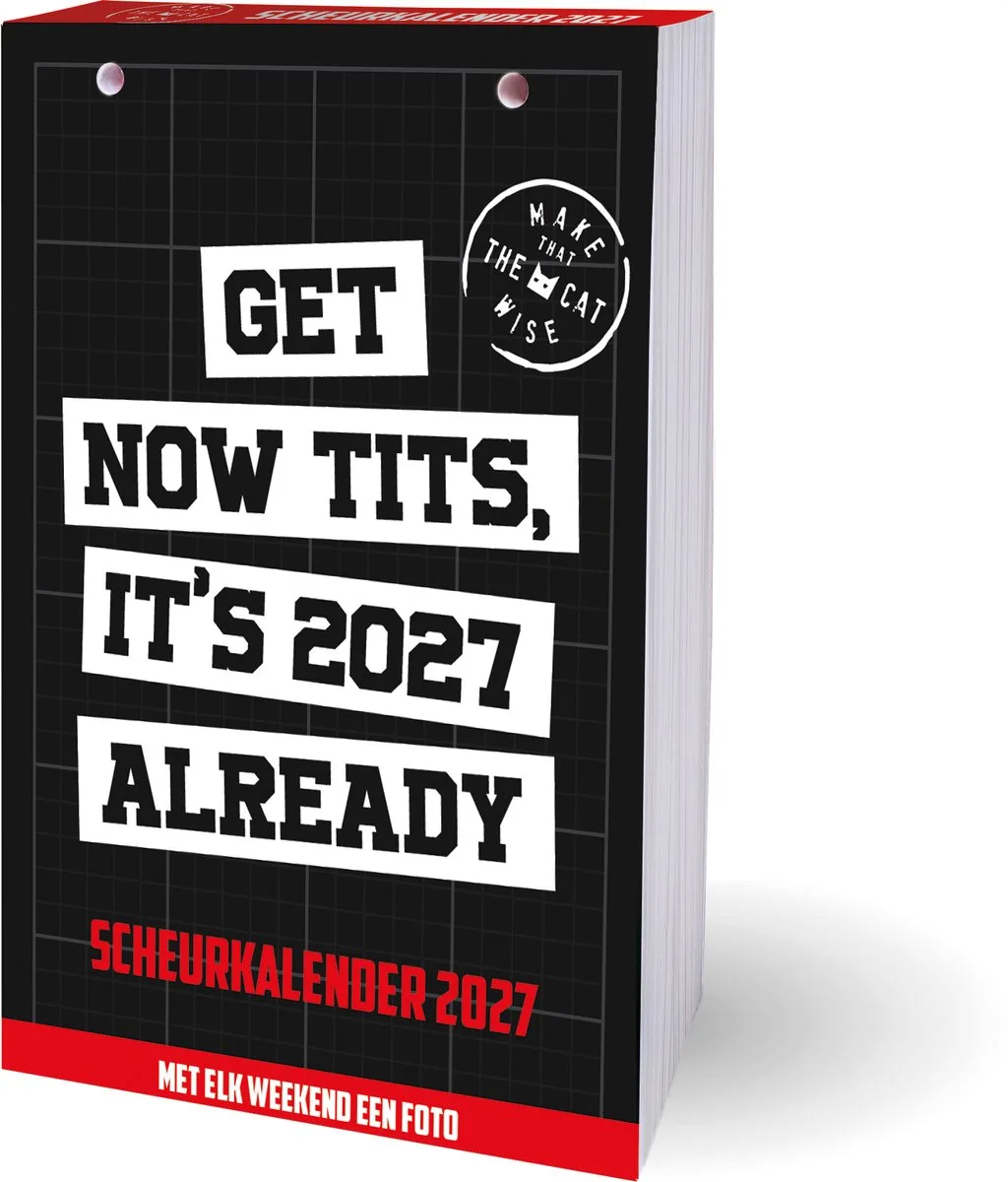 Make That The Cat Wise Scheurkalender 2027 von Interstat in Zwart-wit – Produktfoto