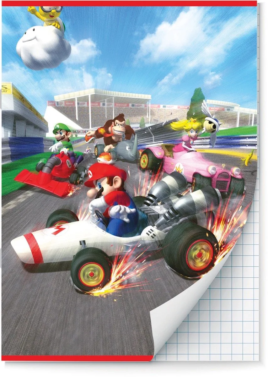 Mario Kart schriften Ruit 10 mm A4 - 2 stuks fra Interstat i Flerfarvet – produktbillede