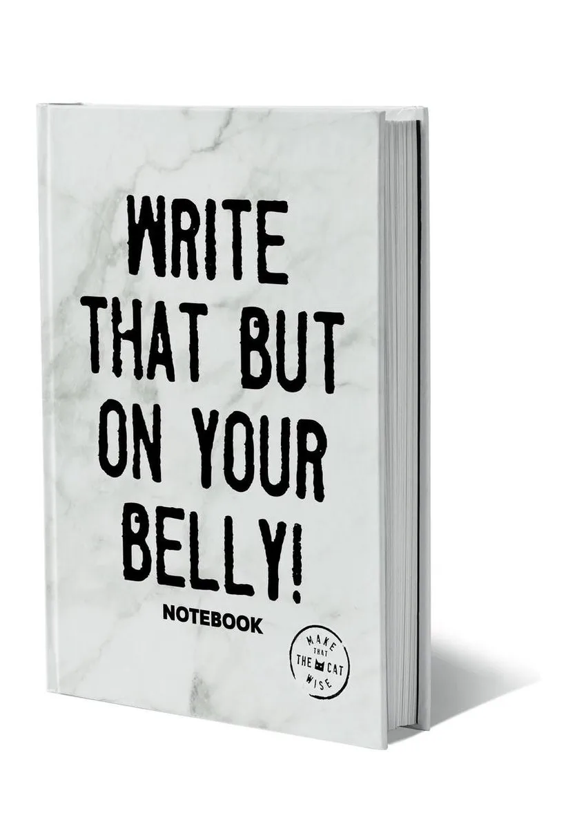 Notitieboek A5 - MTTCW - Make that the cat wise - Hardcover fra Interstat i Hvid – produktbillede