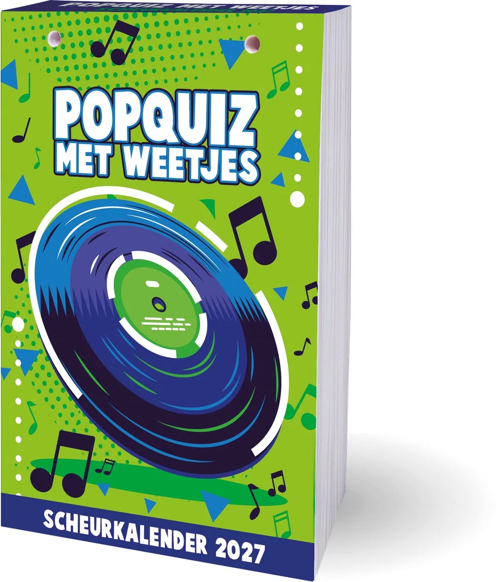 Popquiz met Weetjes Scheurkalender 2027 fra Interstat i Sort – produktbillede