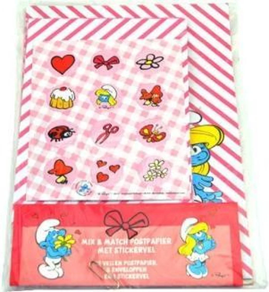 Postpapier - Smurfen - Papier - Enveloppen - Stickers fra Interstat i Flerfarvet – produktbillede